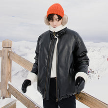 Load image into Gallery viewer, Sicilian men&#39;s clothing fast delivery ~ lamb wool loose thick leather jacket male Korean version
