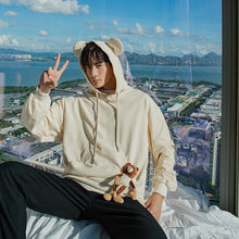 Load image into Gallery viewer, Sicilian men&#39;s Korean style design cute blouse men&#39;s loose bear hooded sweater men&#39;s trend
