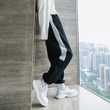 Load image into Gallery viewer, Sicilian Men&#39;s Gray Sweatpants Loose Casual Bunch Pants Design Sense Stitching Sports Style Youth Pants Men
