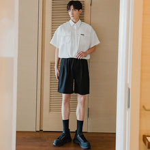 Load image into Gallery viewer, Sicilian men&#39;s summer thin casual five-point pants male Korean version of the trend of men&#39;s loose straight black shorts
