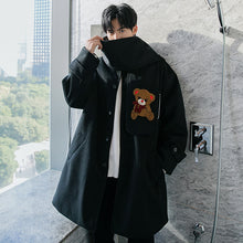 Load image into Gallery viewer, Sicilian men&#39;s winter new men&#39;s mid-length woolen coat bear scarf loose trend thick coat 4526811553171 4526811553170
