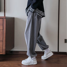 Load image into Gallery viewer, Sicilian Men&#39;s Fall New Loose Folded Sweatpants Men&#39;s Trend Drawstring Drawstring Casual Pants Gray Sweatpants
