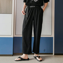Load image into Gallery viewer, Sicilian Men&#39;s Casual Pants Men&#39;s Summer Thin Style All-match Loose Pants Trend Men&#39;s Straight Striped Cropped Pants
