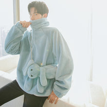 Load image into Gallery viewer, Sicilian men&#39;s winter new rabbit cashmere lapel coat Korean version of the trend of loose rabbit dolls thick coat men
