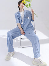 Load image into Gallery viewer, Sicilian men&#39;s casual suit men&#39;s summer thin loose half-sleeved Korean trend ins handsome suit suit
