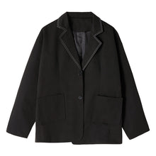 Load image into Gallery viewer, Sicilian men&#39;s autumn casual suit jacket male Korean style trend British style loose men&#39;s black suit
