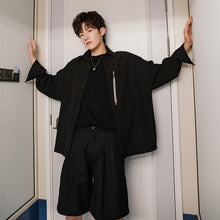 Load image into Gallery viewer, Sicilian men&#39;s spring black long-sleeved shirt men&#39;s Korean version of the trend loose men&#39;s casual white shirt jacket
