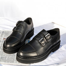 Load image into Gallery viewer, Sicilian men&#39;s customized Korean version of the trend of men&#39;s first layer cowhide leather shoes platform shoes men&#39;s thick-soled leather shoes
