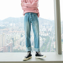 Load image into Gallery viewer, Sicilian Men&#39;s Men&#39;s Blue Straight Casual Pants Loose Trend All-match Teen Jeans

