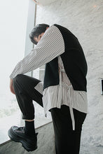 Load image into Gallery viewer, Sicilian men&#39;s striped shirt men&#39;s long-sleeved spring design sense niche fake two-piece lace stitching casual shirt
