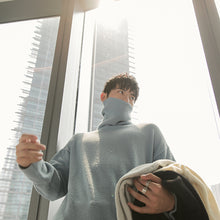 Load image into Gallery viewer, Sicilian men&#39;s bottoming sweater handsome spring and autumn men&#39;s loose lazy turtleneck sweater men

