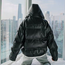 Load image into Gallery viewer, Sicilian Men&#39;s Stand Collar Cotton Jacket Back Letter Leather Jacket Loose Thickening Teen Hooded Jacket 4694978322610 4694978322608 4694978322609 4694978322607

