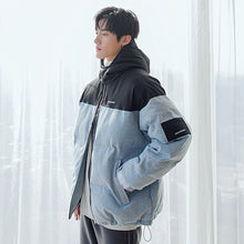 Load image into Gallery viewer, Sicilian Men&#39;s Winter New Bread Jacket Contrast Embroidery Thicken Warm Loose Men&#39;s Hooded Cotton Jacket 4661526715806
