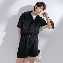 Load image into Gallery viewer, Sicilian Men&#39;s 2021 New Folded Loose Short Sleeve Shirt Men&#39;s Loose Straight Shorts Men&#39;s Casual Suit
