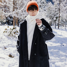 Load image into Gallery viewer, 【Spot quick delivery】Thick mid-length woolen coat trend men&#39;s loose plaid stitching jacket
