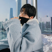 Load image into Gallery viewer, Sicilian men&#39;s winter new thick woolen coat men&#39;s webbing stitching Korean style handsome all-match short jacket
