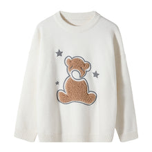 Load image into Gallery viewer, Sicilian men&#39;s youth winter new pullover sweater men&#39;s flocking cute bear casual crew neck sweater
