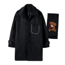 Load image into Gallery viewer, Sicilian men&#39;s winter new men&#39;s mid-length woolen coat bear scarf loose trend thick coat
