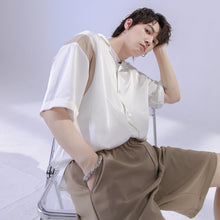 Load image into Gallery viewer, Sicilian men&#39;s color contrast stitching shirt men&#39;s short-sleeved summer thin loose men&#39;s casual jacket can be worn outside
