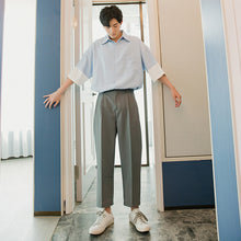 Load image into Gallery viewer, Sicilian men&#39;s summer casual pants men&#39;s Korean version of the trend of wide-leg trousers men&#39;s loose straight suit pants
