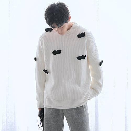 Sicilian men's clothing 2020 new autumn fashion trend personality bat pullover round neck sweater male sweater male Korean version