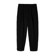 Load image into Gallery viewer, Sicilian men&#39;s black casual pants male Korean version of the trend loose straight trousers all-match nine-point suit pants

