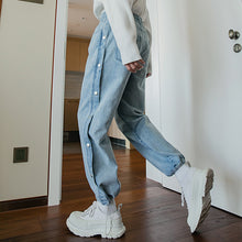 Load image into Gallery viewer, Sicilian Men&#39;s Spring New Jeans Men&#39;s Design Sense Breasted Drawstring Pants Trend Loose All-match Casual Pants
