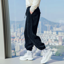 Load image into Gallery viewer, Sicilian men&#39;s winter corduroy tie pants loose casual sports pants handsome and versatile new men&#39;s trousers
