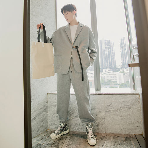 Sicilian men's autumn Korean style suit jacket loose casual pants two-piece men's casual suit suit men
