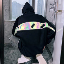 Load image into Gallery viewer, Sicilian men&#39;s wear 2020 autumn trendy brand reflective sweater men&#39;s hooded loose design sense niche fashion jacket
