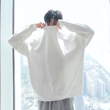 Load image into Gallery viewer, Sicilian men&#39;s autumn new white round neck sweater trend loose casual lazy round neck sweater

