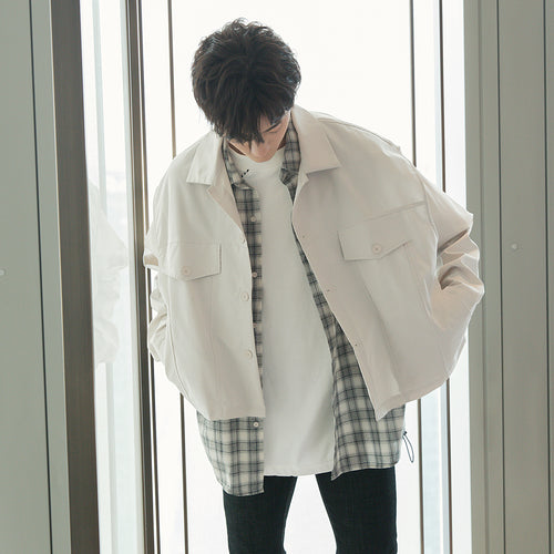 Sicilian men's 2020 new autumn vest shirt suit jacket male Korean version trend loose men's jacket
