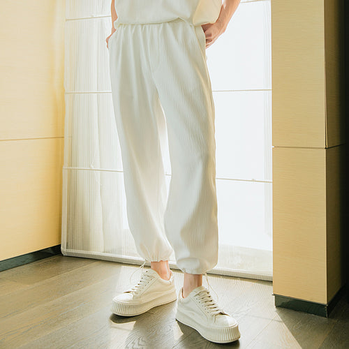 Sicilian men's 2021 new casual pants trend all-match sports pants loose-fitting nine-point pants male spring and autumn