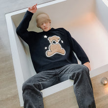 Load image into Gallery viewer, Sicilian men&#39;s youth winter new pullover sweater men&#39;s flocking cute bear casual crew neck sweater
