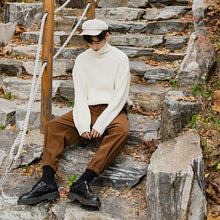 Load image into Gallery viewer, Sicilian men&#39;s woolen casual pants male Korean style trend loose spring and autumn handsome nine-point beam pants
