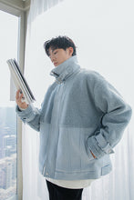 Load image into Gallery viewer, Sicilian men&#39;s winter new men&#39;s deerskin velvet coat loose warmth contrast stitching Korean style stand-up collar cotton coat
