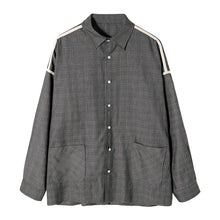 Load image into Gallery viewer, Sicilian men&#39;s spring art plaid jacket male Korean version of the trend of men&#39;s loose casual plaid lapel jacket
