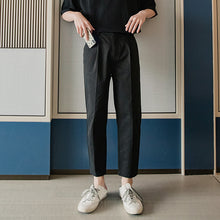Load image into Gallery viewer, Sicilian men&#39;s summer straight casual pants men&#39;s Korean version of the trend of men&#39;s trousers loose nine-point suit pants
