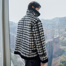 Load image into Gallery viewer, 【Take a 40% off straight down】The new houndstooth Korean shirt loose young handsome winter stand-collar jacket
