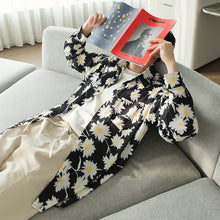 Load image into Gallery viewer, Sicilian men&#39;s spring and autumn holiday style chiffon flower shirt men&#39;s Korean version of the trend of loose men&#39;s long-sleeved shirt jacket
