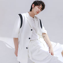 Load image into Gallery viewer, Sicilian men&#39;s wear 2021 new striped contrast small suit jacket men&#39;s thin summer boys casual suits

