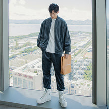 Load image into Gallery viewer, Sicilian men&#39;s baseball uniform jacket loose velvet trousers sports suit men&#39;s autumn casual wear two-piece suit

