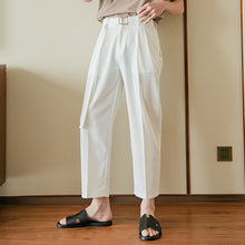 Load image into Gallery viewer, Sicilian men&#39;s casual trousers men&#39;s summer thin section straight loose drape men&#39;s Korean version of the trend of nine-point pants
