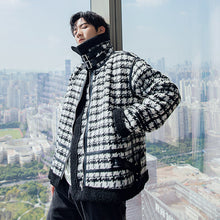 Load image into Gallery viewer, 【Take a 40% off straight down】The new houndstooth Korean shirt loose young handsome winter stand-collar jacket
