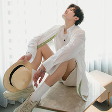 Load image into Gallery viewer, Sicilian Men&#39;s White Shirt Men&#39;s Korean Trend Loose Men&#39;s Thin Sunscreen Shirt Long Sleeve White Shirt Jacket

