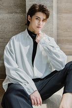 Load image into Gallery viewer, Sicilian men&#39;s autumn long-sleeved white shirt men&#39;s Korean style trendy handsome loose men&#39;s white shirt jacket
