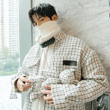 Load image into Gallery viewer, Sicilian men&#39;s winter new lamb velvet plaid woolen coat loose fashion warm men&#39;s stand-up collar coat
