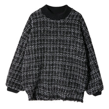 Load image into Gallery viewer, 【Spot quick delivery】Top men&#39;s trend men&#39;s loose and thick plaid round neck sweater men
