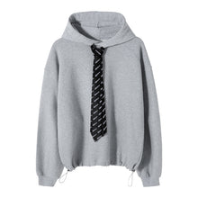Load image into Gallery viewer, Sicilian men&#39;s spring and autumn models handsome trendy fashion white shirt tie casual college wind sweater men&#39;s hood
