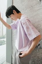 Load image into Gallery viewer, Sicilian Men&#39;s Summer Embroidered T-shirt Men&#39;s Short Sleeve Tide Brand All-match Loose Top Flower Youth T-shirt
